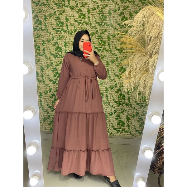 gamis rayon crinkle import