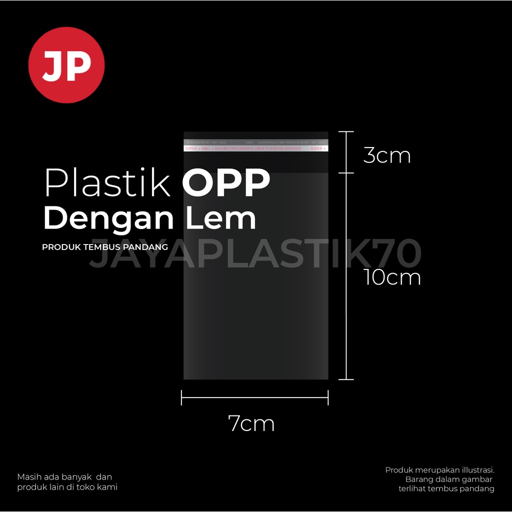 Plastik OPP LEM Uk 7x10cm +3cm(LEM) 100pcs/Pack OPP roti , snack, souvenir , aksesoris