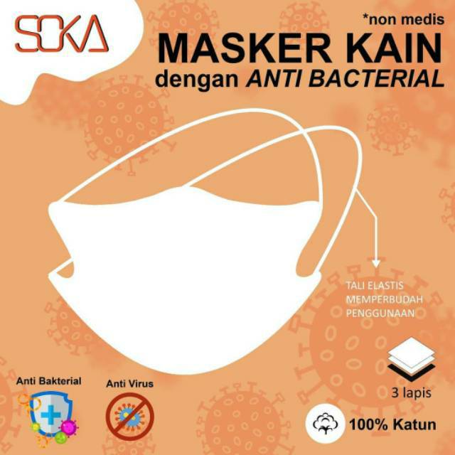 Soka Masker Kain - Masker Soka Anti Bacteria dan Air Flow