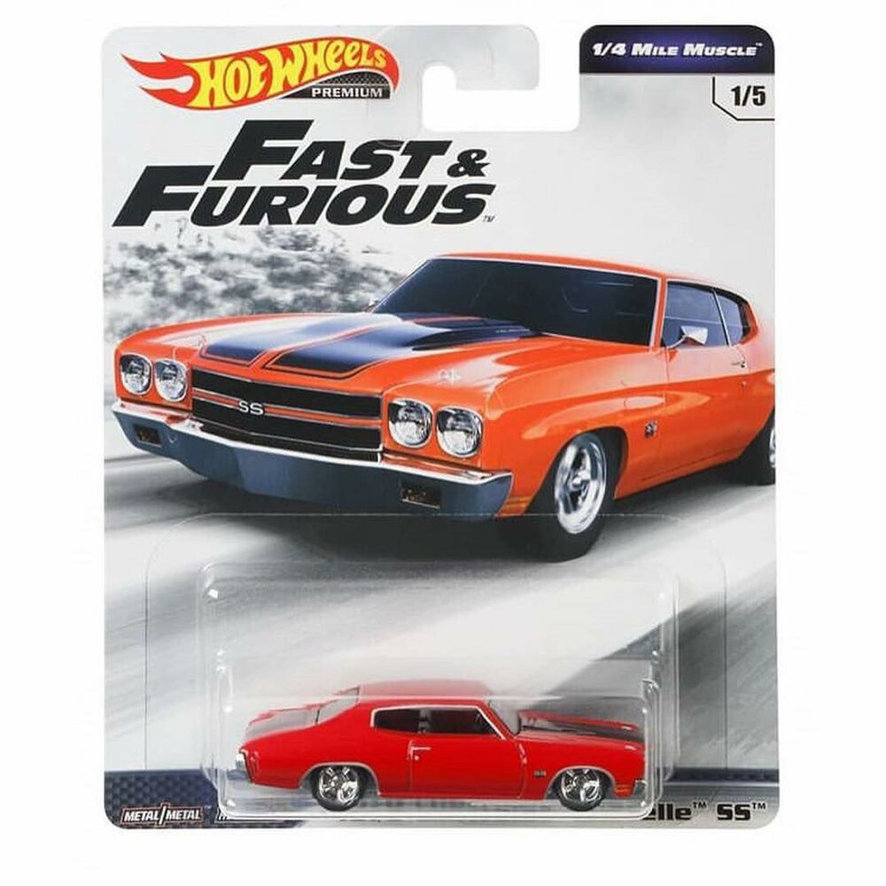 Diecast Hot Wheels 1970 CHEVROLET CHEVELLE SS MERAH 1/4 Mile Muscle Fast and Furious FNF C Hotwheels