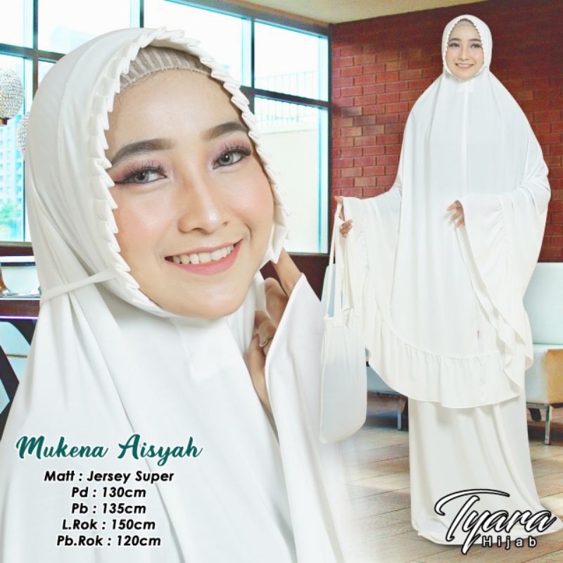 MUKENA JUMBO JERSEY SUPER *AISYAH* ORIGINAL TYARA HIJAB