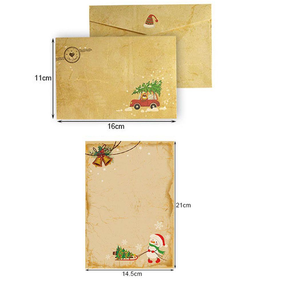 R-flower 6pcs/Pack Kertas Tulisan Huruf 2021harian Pernikahan Ulang Tahun Motif Natal Vintage