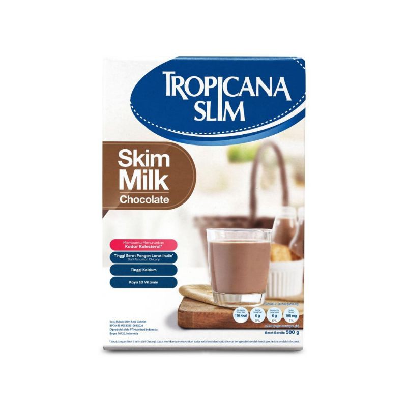 

TROPICANA SLIM SKIM MILK CHOCOLATE 500 G SUSU SKIM RASA COKLAT