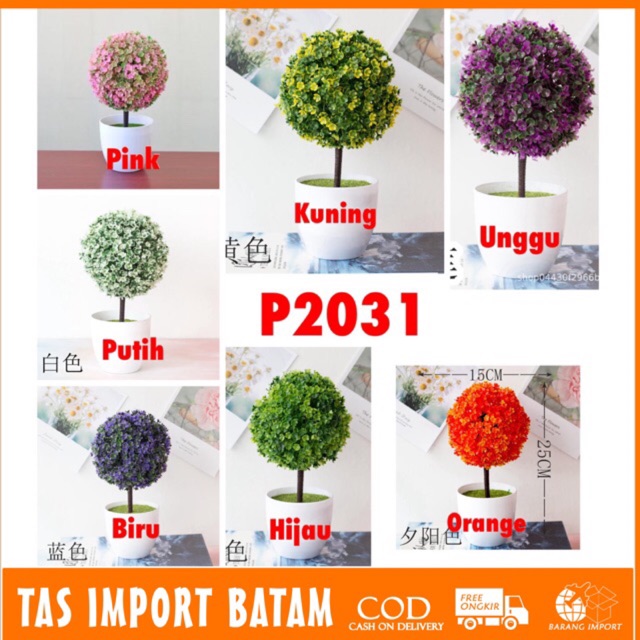 TIB / COD P2031./Bunga plastik/bunga tanaman meja