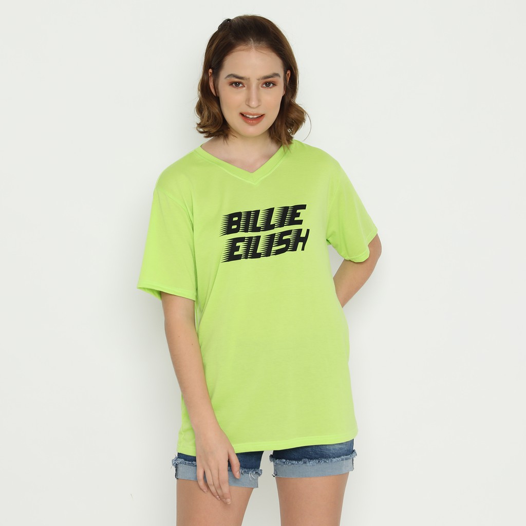 KAOS VNECK BILLIE EILISH NAME/ BILLIE EILISH / KAOS UNISEX