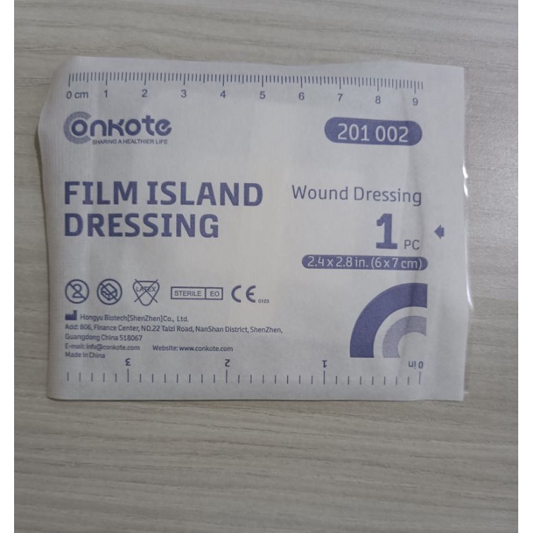 plester luka anti air 6x7cm transparan film island dressing