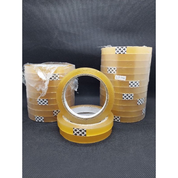 

Lakban 1 jari Isolasi Solatip 12mm 90yard ½ inch Bening