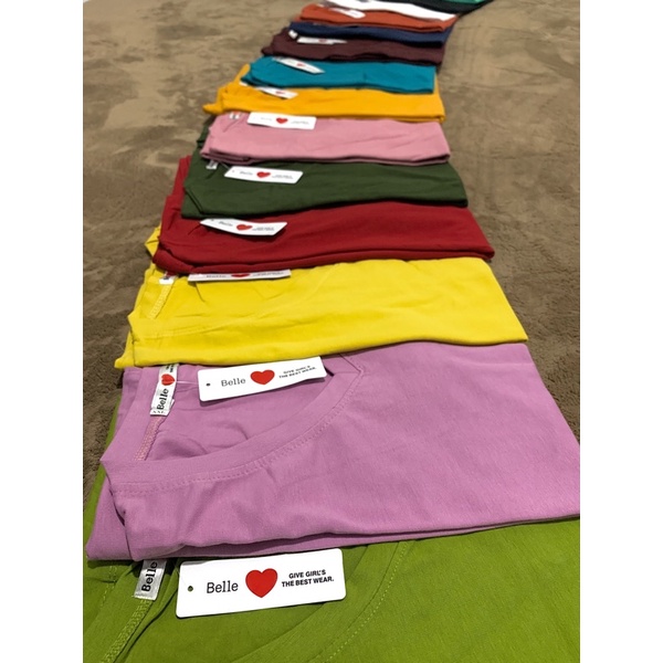 KAOS BELLE ASLI Lengan pendek V Neck L,XL,XXL