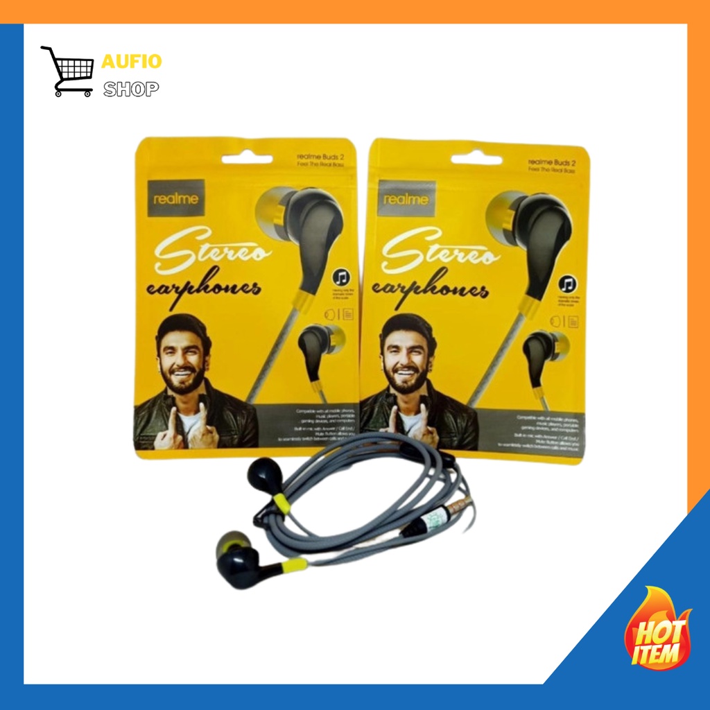 Earphone Realme Buds 2 Packing Plastik Stereo Super Bass