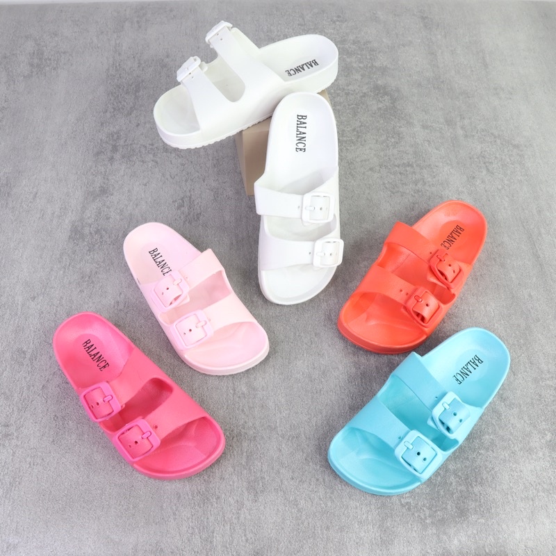 ( BALANCE 2172 ) SANDAL SLOP JELLY 2 CEWEK GESPER TERBARU