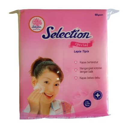 SS Kapas Selection Special Tipis 60 gram 60g gr facial cotton thin zip lock