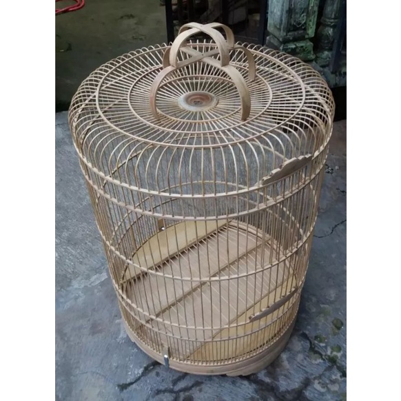Sangkar murai 1set isi 2/sangkar mentahan murai tebok bambu halus murah berkualitas