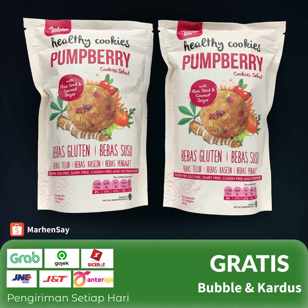 

healthy cookies pumpberry ladang lima snack sehat Gluten free