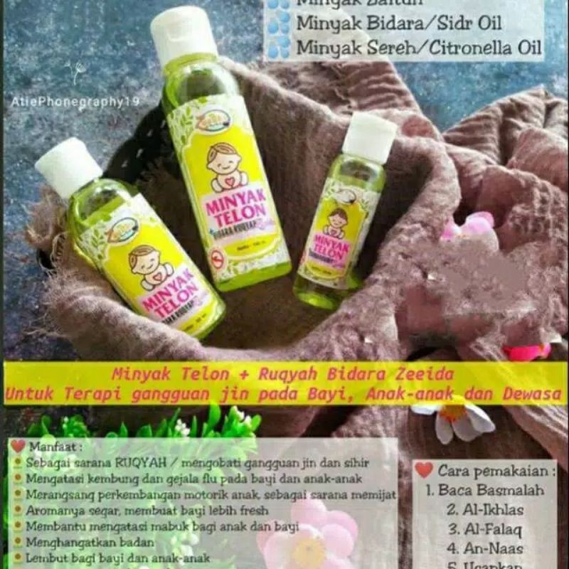 (ORIGINAL) MINYAK TELON BIDARA RUQYAH ZEEIDA ASLI MURAH 100ML