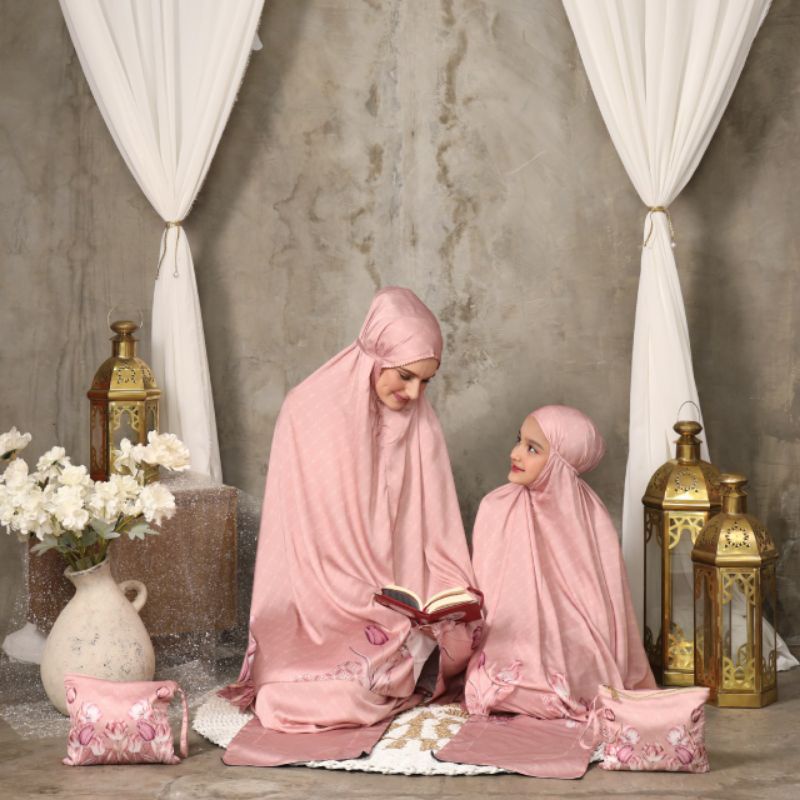 mukena devana x sf premium monogram sutra promo