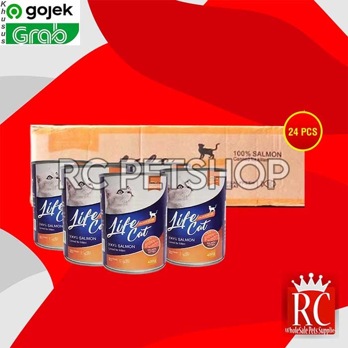 Gosend Makanan Kucing Wet Food Kaleng Life Cat Grosir Dus 24 PCS 400GR