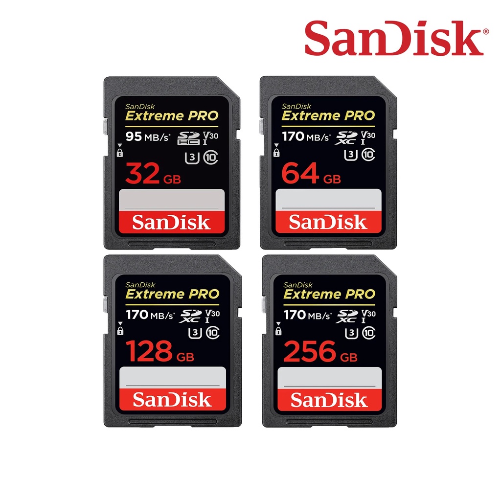 SD Card Sandisk Extreme Pro SDHC &amp; SDXC UHS II - 32GB/64GB/128GB/256GB