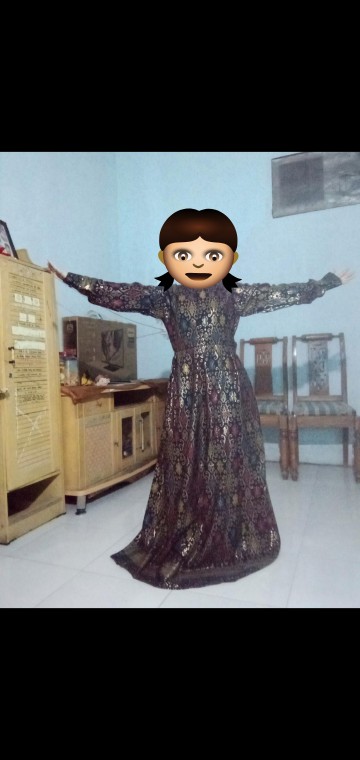 Gamis Swastika Ori By Svj / Gamis Batik Sogan Modern / Baju Syari Hijab Batik Solo