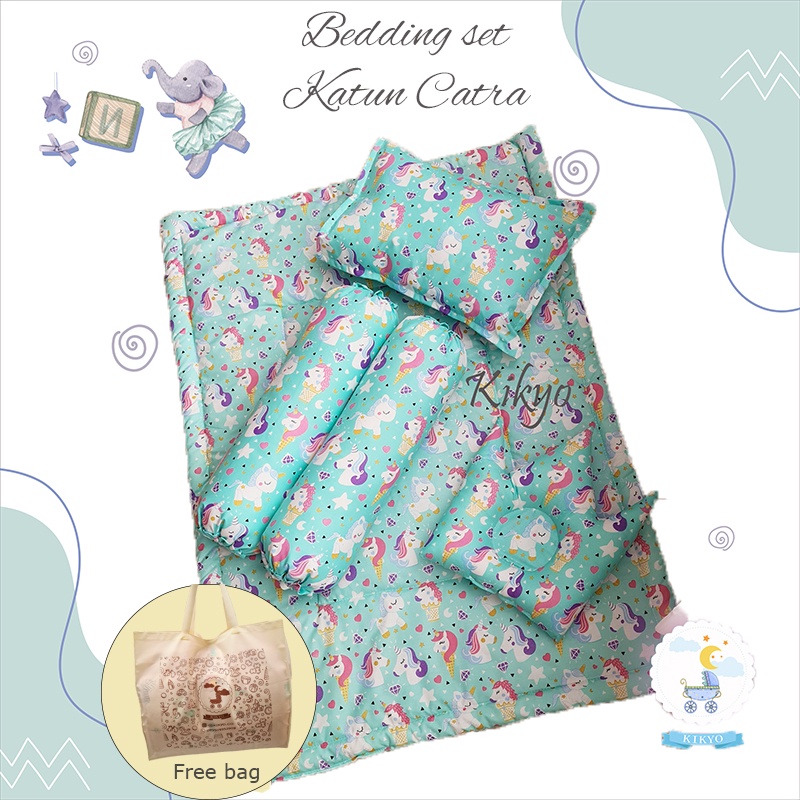 Bedding set baby unicorn ice cream tosca / bedding set bayi / bed set bayi / bedding bayi / selimut bayi / bedcover bayi