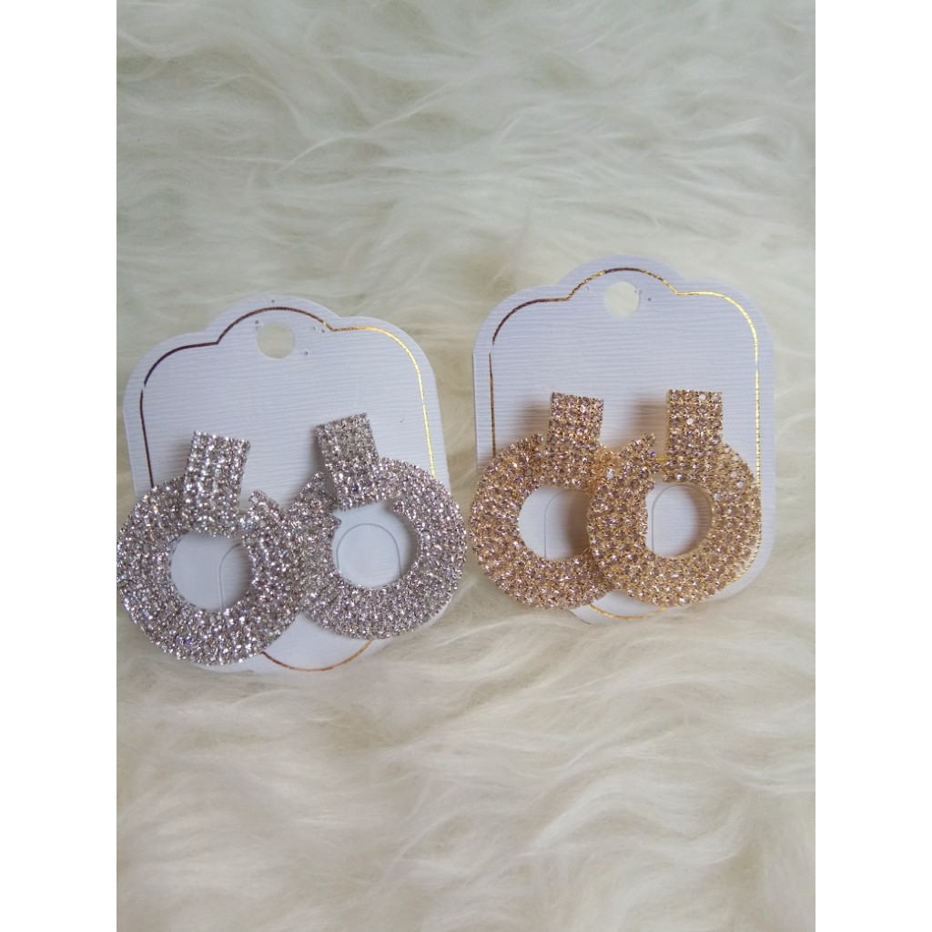 Anting Korea Anting swaroski model bulat premium