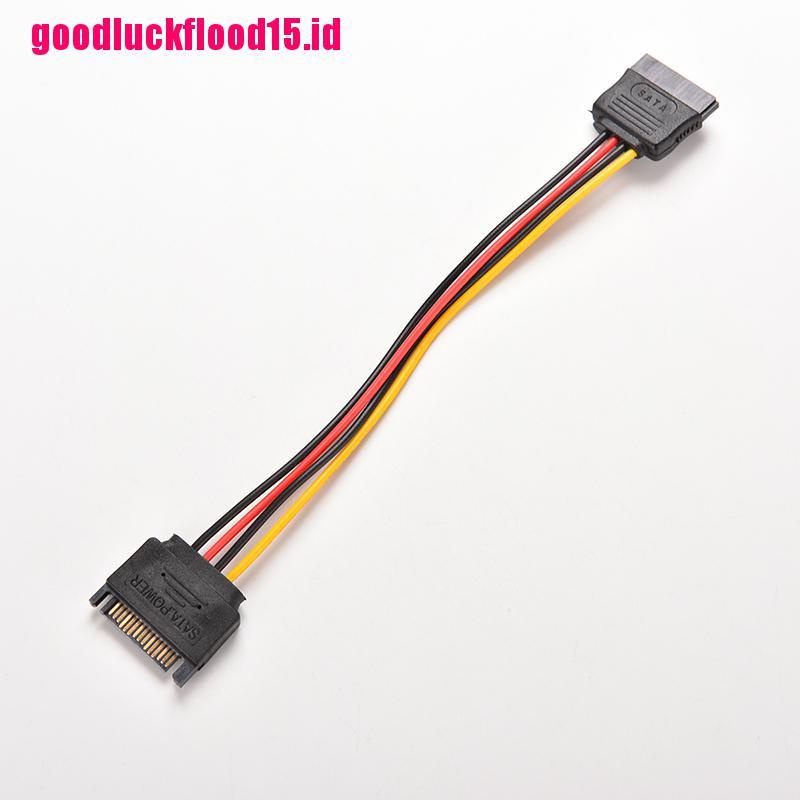 {LUCKID}8 Inches Male to Female 15 Pin 15P SATA Power Extension Cable