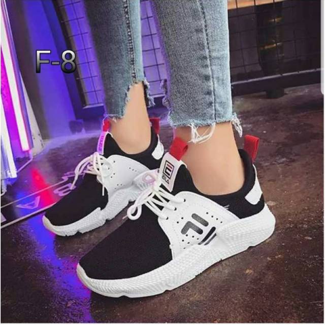 Sepatu Snekaers Wanita Import Putih - Sepatu Wanita Sneakers Putih Polos - Sepatu Casual Wanita Slip