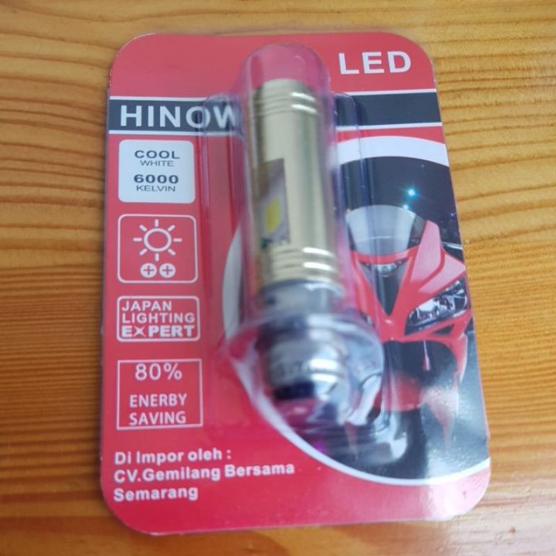 lampu led utama motor bebek h4 2 sisi AC DC HINOWA