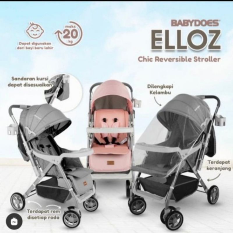 BABYDOES STROLLER CH 324 ELLOZ CHIC REVERSIBLE / Stroller Bayi