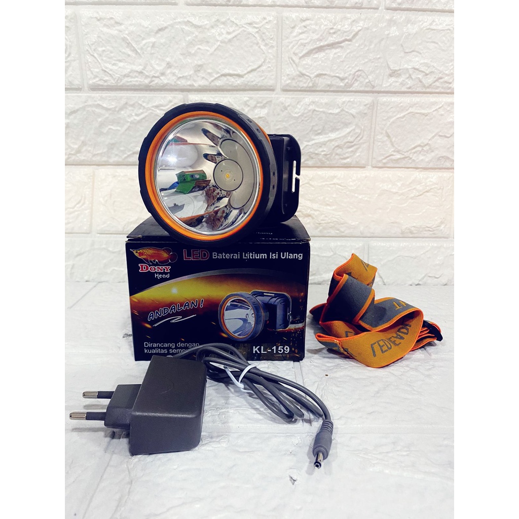 Dony Head LED Baterai Lithium Isi Ulang KL-159