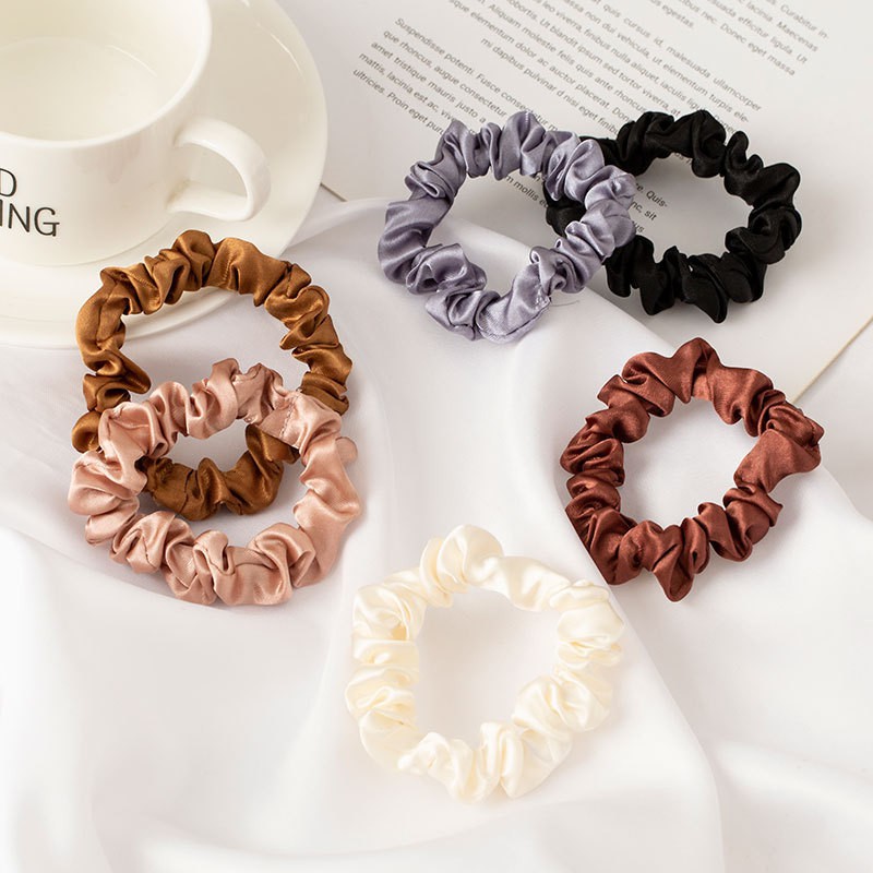 SALE !! VANILLESHOP - Ikat Rambut Wanita Mini 6 In 1 Ikat Rambut Scrunchie Set Isi 6 Pcs Kunciran Velvet