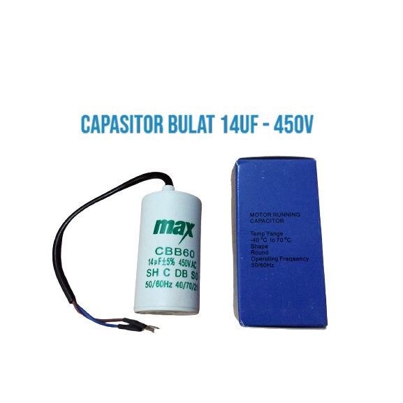 CAPASITOR BULAT KABEL CBB60 14UF - 450V