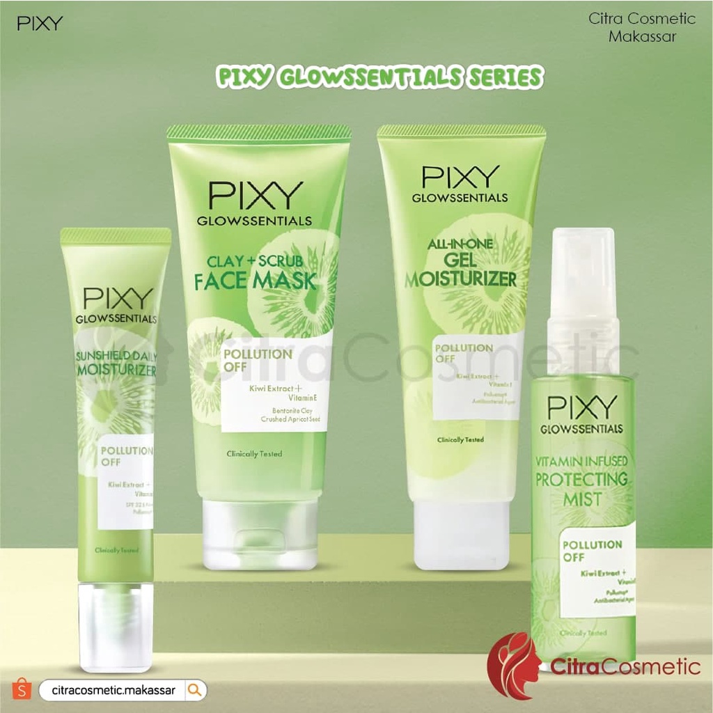 Pixy Glowssentials Series Gel Moisturizer | Scrub Face Mask | Deep Cleansing | Daily Moisturizer | Protecting Mist