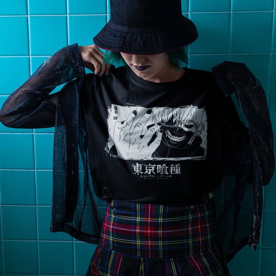 Tshirt Kaneki Fingers Tokyo Ghoul Anime Manga Kaos Wibu Otaku Unisex