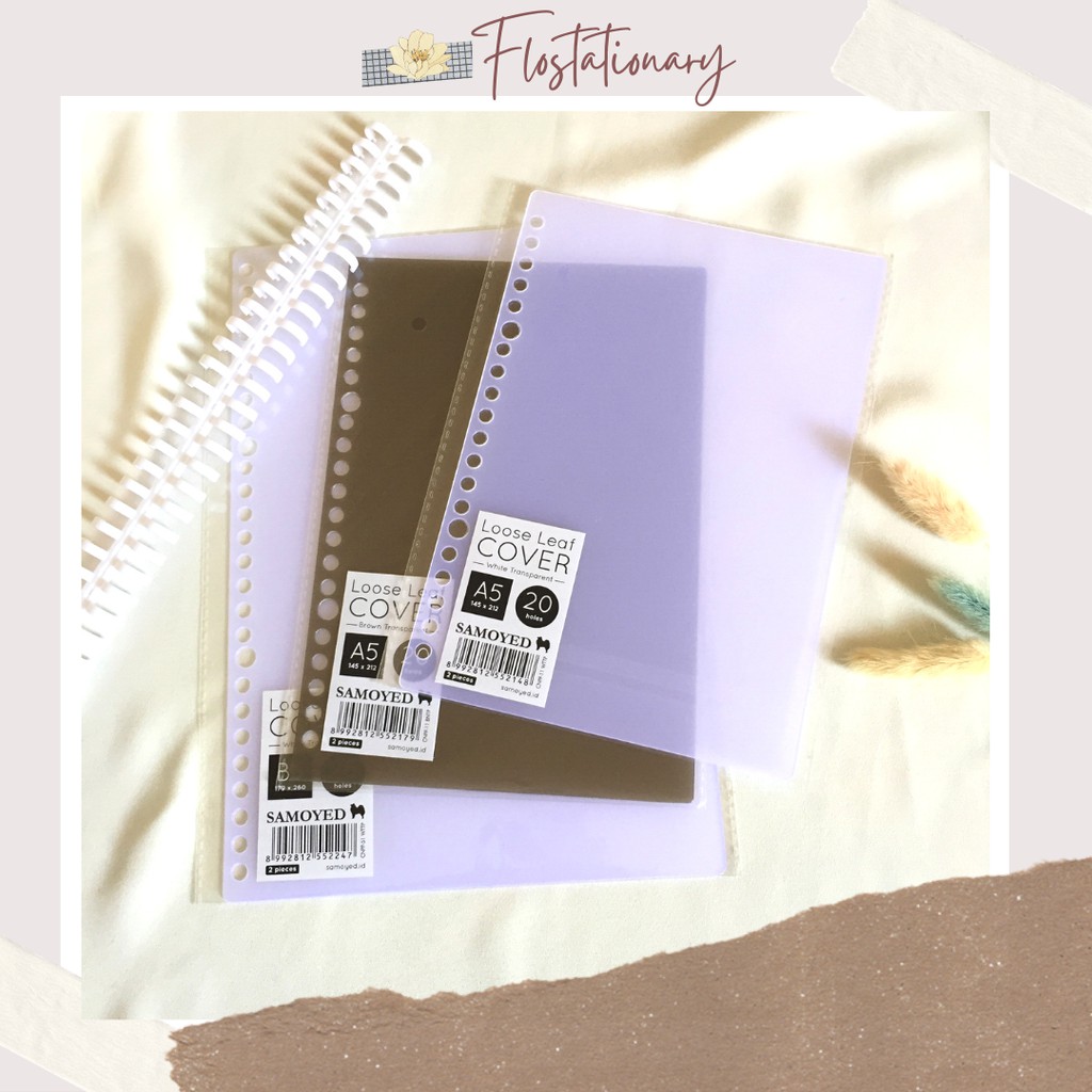 

(Tanpa Ring) Loose Leaf Cover Binder / Divider A5 B5 Transparent / Sampul Notebook DIY
