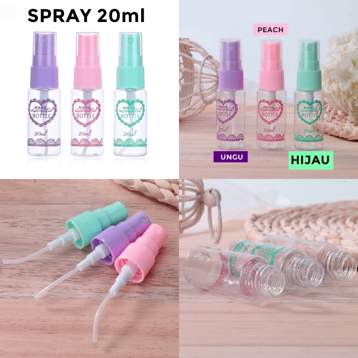 [ Clearance Sale! ] Botol Spray Pump Plastik 20ml 30ml 40ml 50ml 75ml 100ml