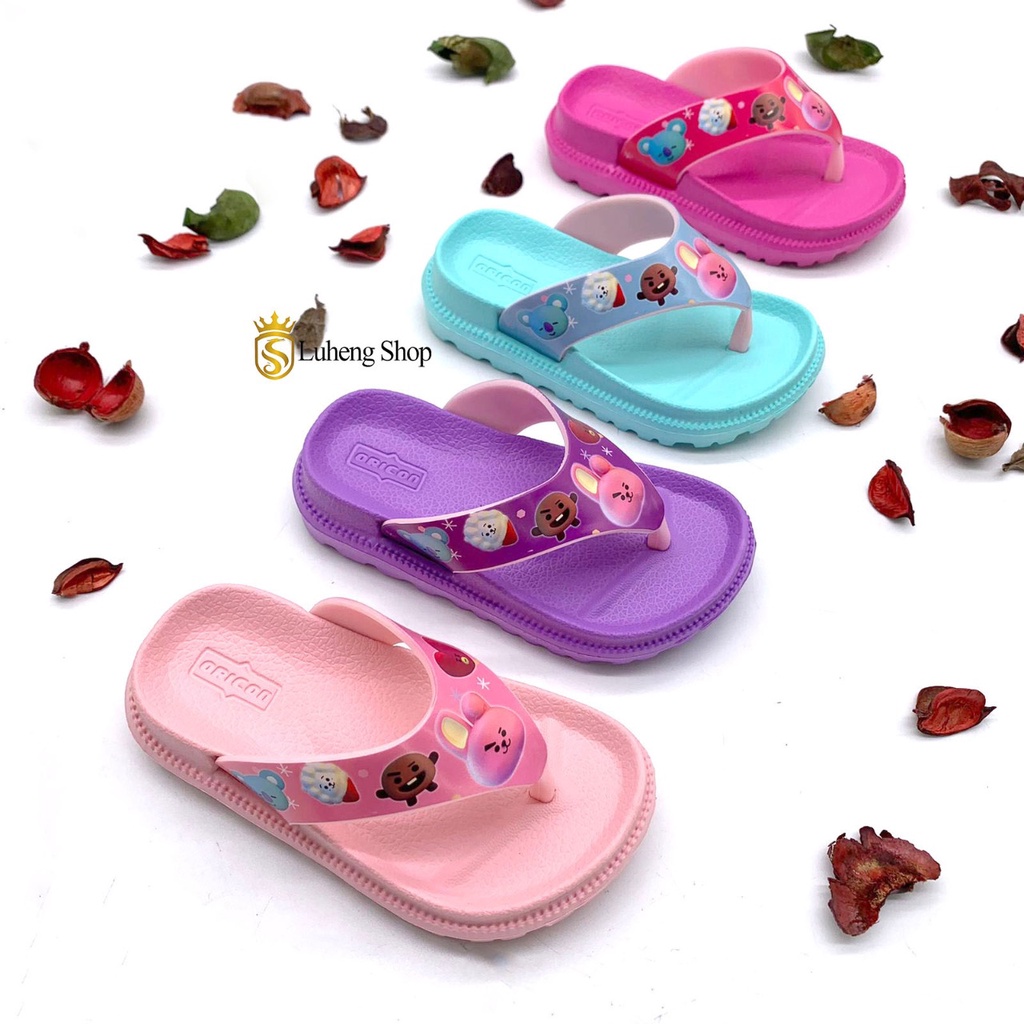 Sandal Jepit Anak Perempuan Sandal Bahan Karet KeKinian Terbaru Size24-35