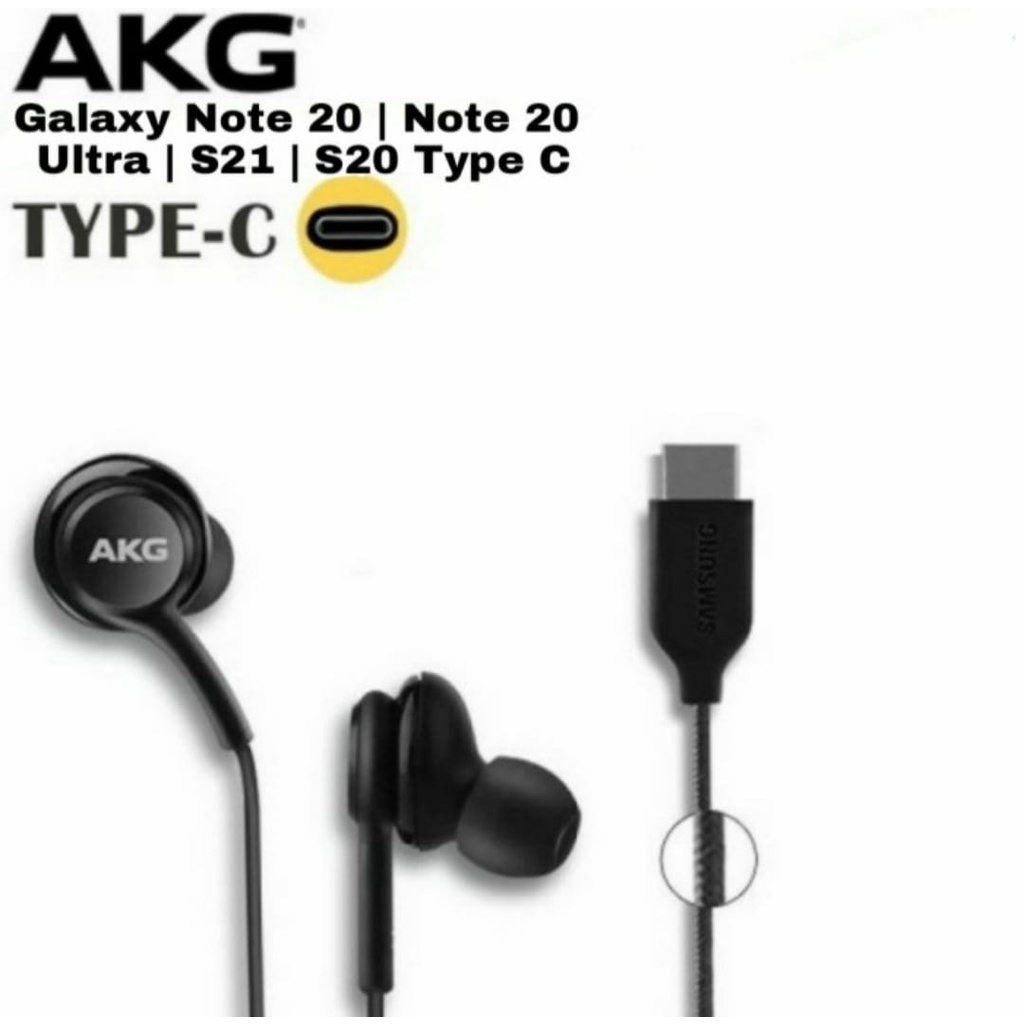 Headset Samsung AKG Type C Note 20 / Note 20 Ultra / S21 / S20 OEM Handsfree Samsung AKG