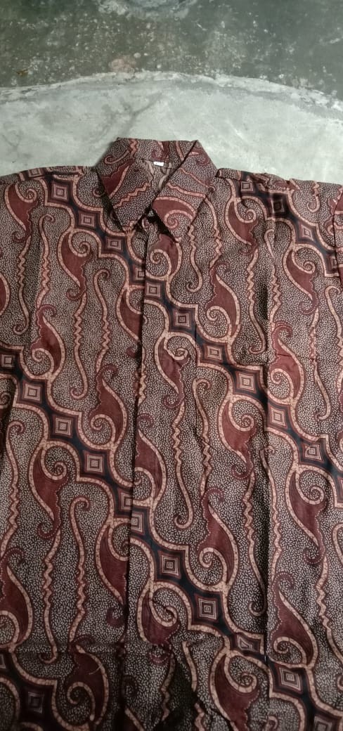 Bswart Batik Hrb026 Kenongo Hem Pendek Padi Pekalongan M L Xl Batik Pria Murah Modern Grosir