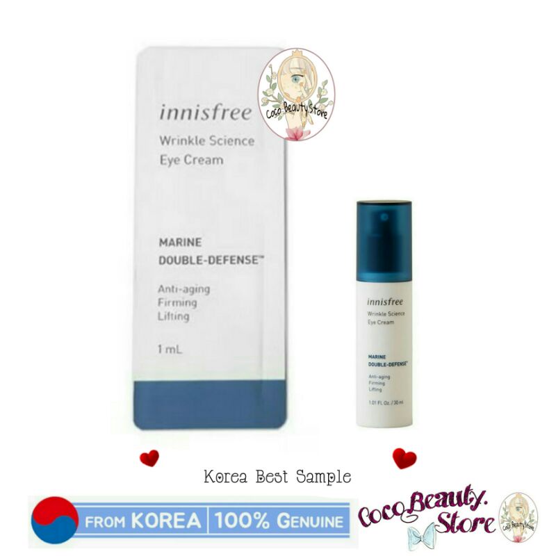 Jual INNISFREE WRINKLE SCIENCE EYE CREAM (Sample Sachet 1 ml) Shopee