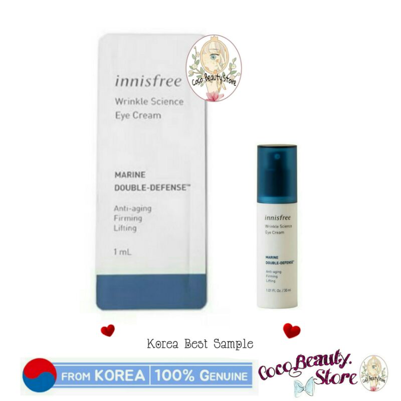 Jual Innisfree Wrinkle Science Eye Cream Sample Sachet 1 Ml Shopee Indonesia 7646