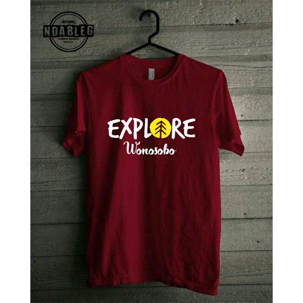 T-SHIRT BAJU KAOS DISTRO PRIA EXPLORE WONOSOBO COMBED 30S MURAH