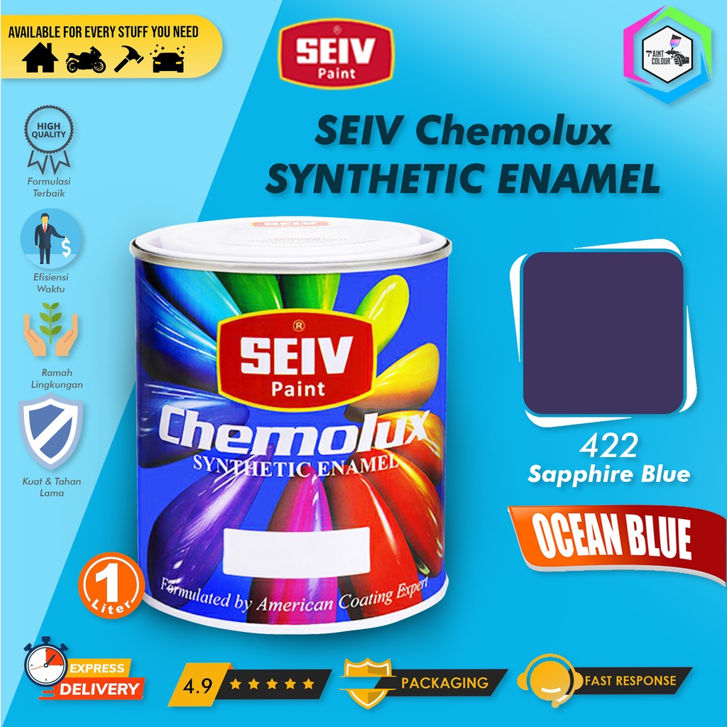 CAT BESI KAYU SEIV CHEMOLUX SUPER 422 Sapphire Blue