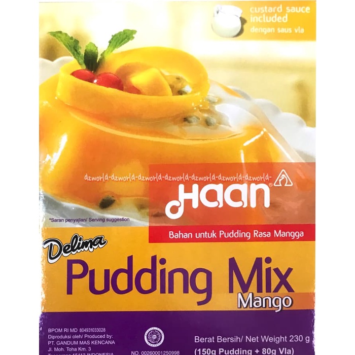 HAAN Delima Puding Mangga Pudding Mangga dan Vla 225 gr