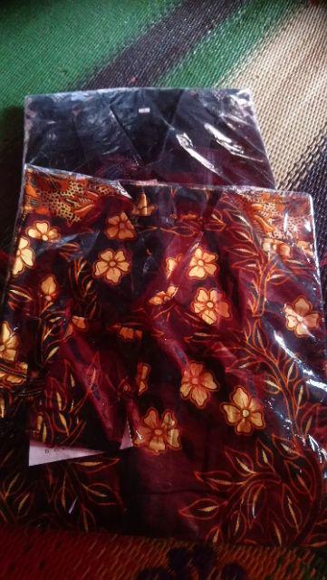 Kembang Langit Lengan Panjang Kemeja Batik Pria Ukuran M L Xl