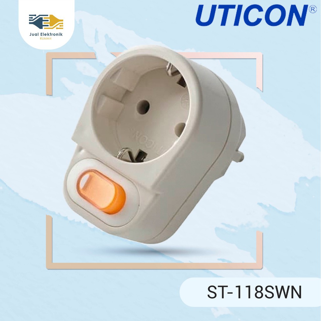 Uticon ST-118SWN Stop Kontak + Saklar