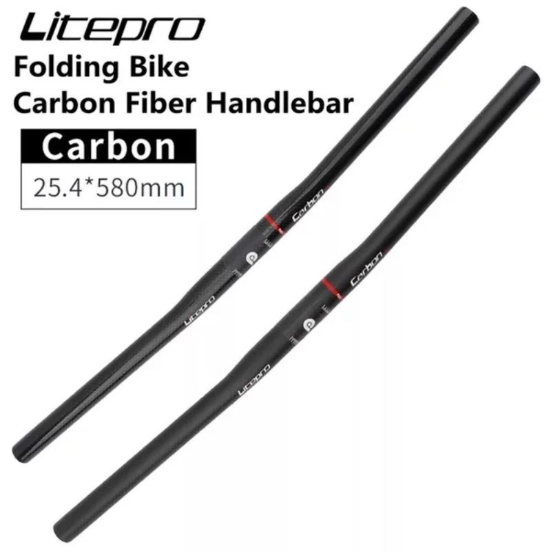 FLATBAR LITEPRO CARBON PRO STANG SEPEDA LIPAT SELI MINION FIXIE MTB FEDERAL HANDLEBAR LURUS FLAT BAR