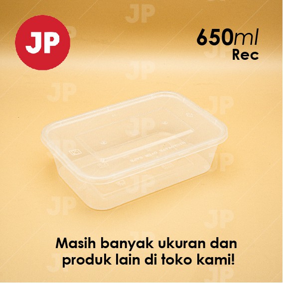 Kotak Makanan Plastik Thinwall Persegi REC 650ml (ISI 5)