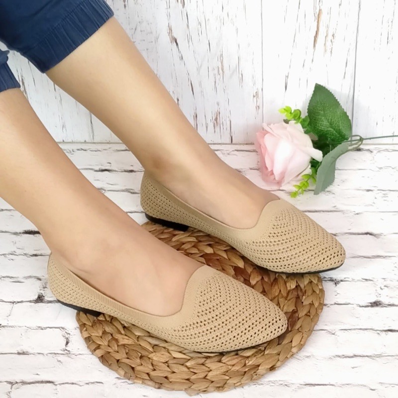 Kayzineva | CC08 Sepatu Wanita Rajut / Flat Shoes Wanita Terlaris / Sepatu Wanita Kekinian / Sepatu Wanita Terbaru