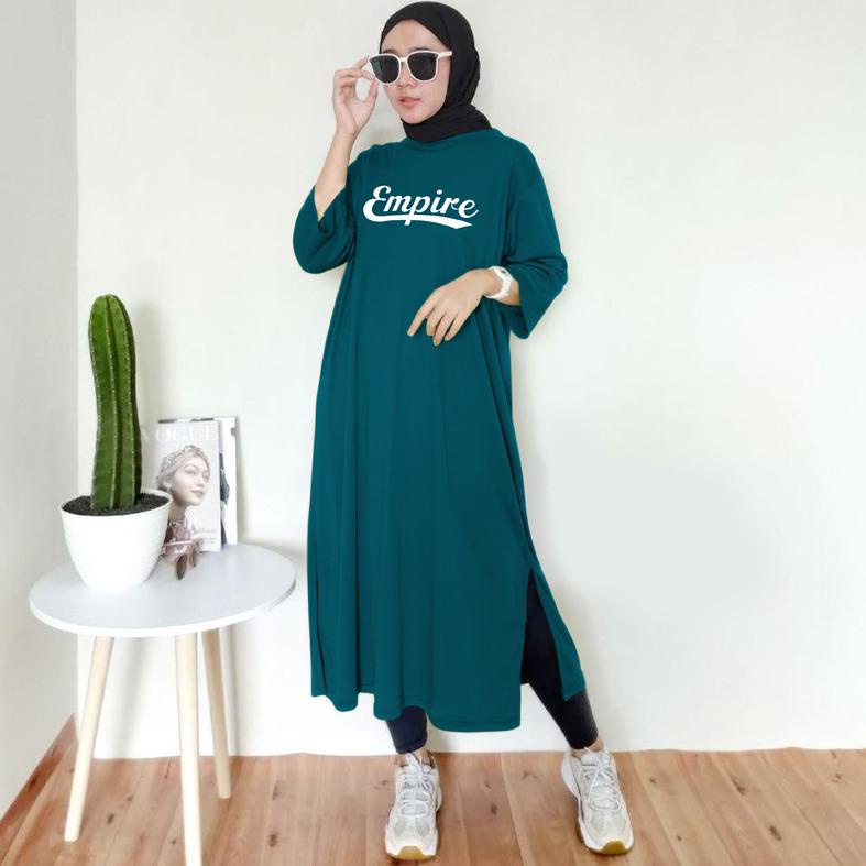 Baju Dress Oversize Tunik Premium EMPIRE Oversized Dress Tshirt polos