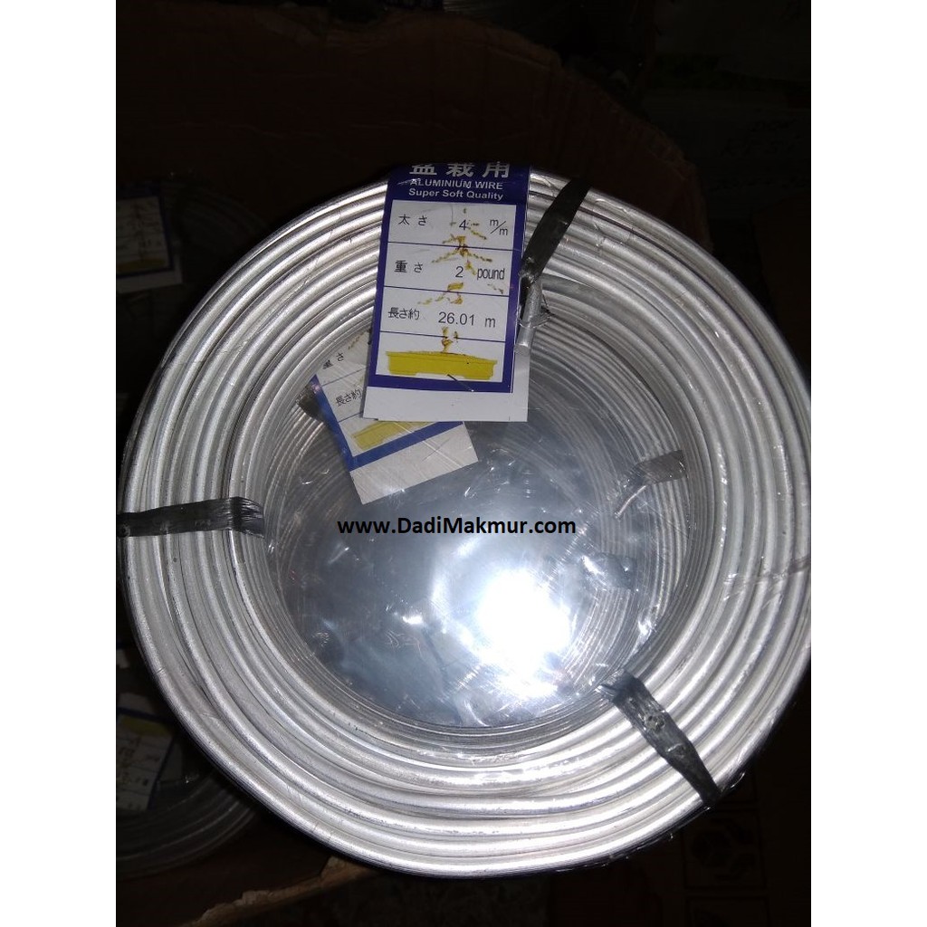 Kawat Bonsai Aluminium Putih ukuran 4 mm